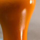 large lamp in ceramic silver and orange varnished