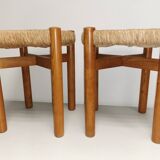 Pair of vintage stools called Méribel by Charlotte PERRIAND