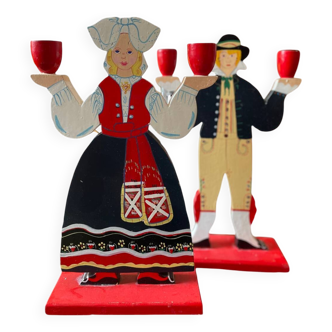 Pair of IKEA 80's candlesticks