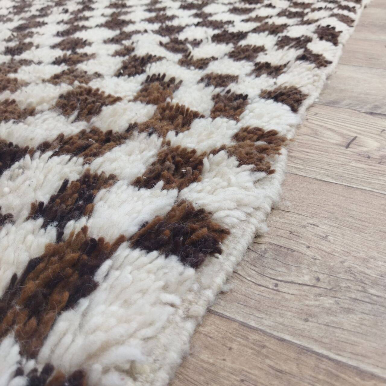 Handmade wool Berber rug 300X195 cm