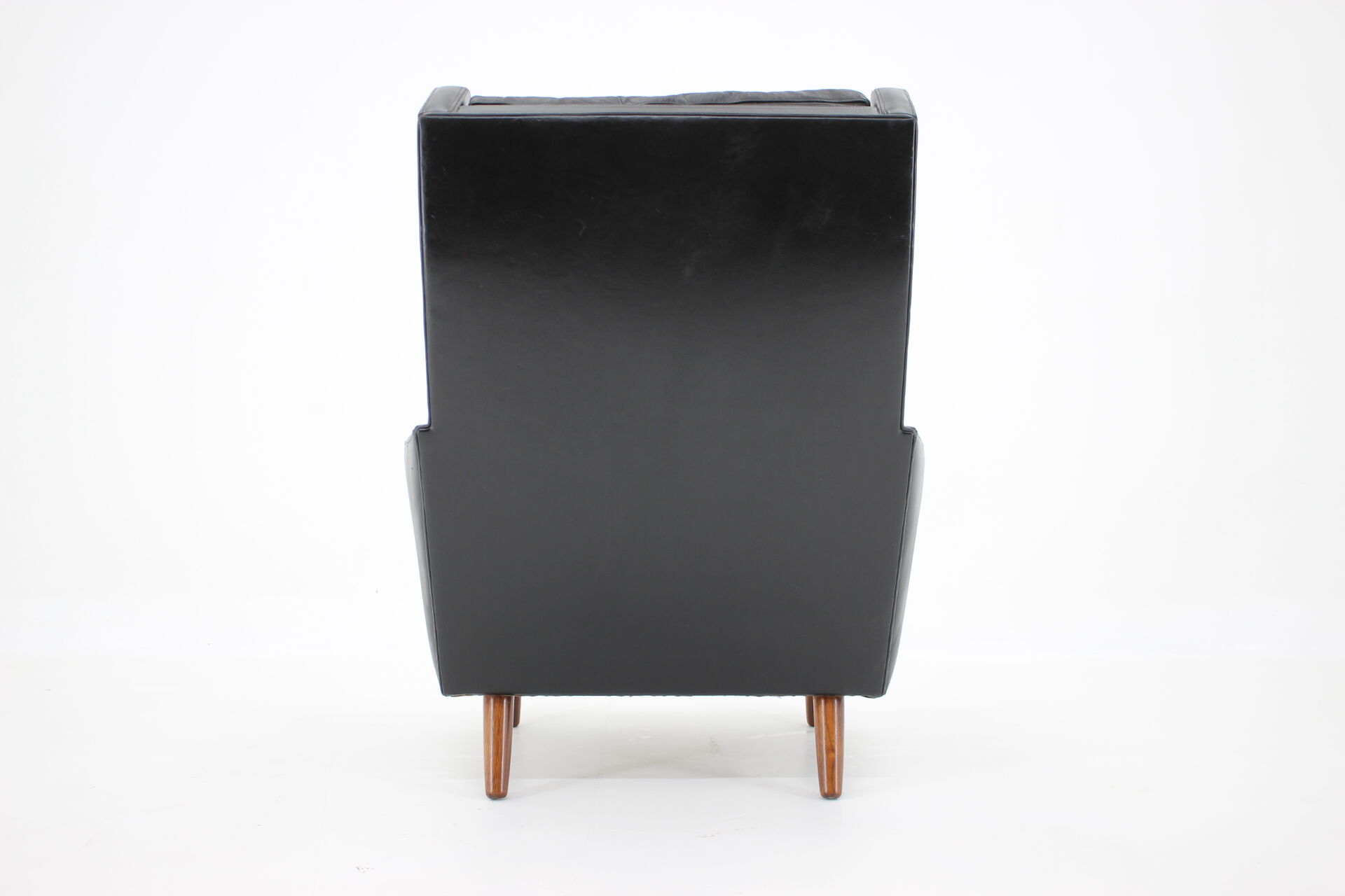 1970s leather wingback lounge chair, denmark