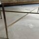 Table basse travertin et laiton