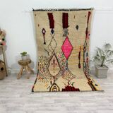Handmade wool Berber rug 260 X 160 CM