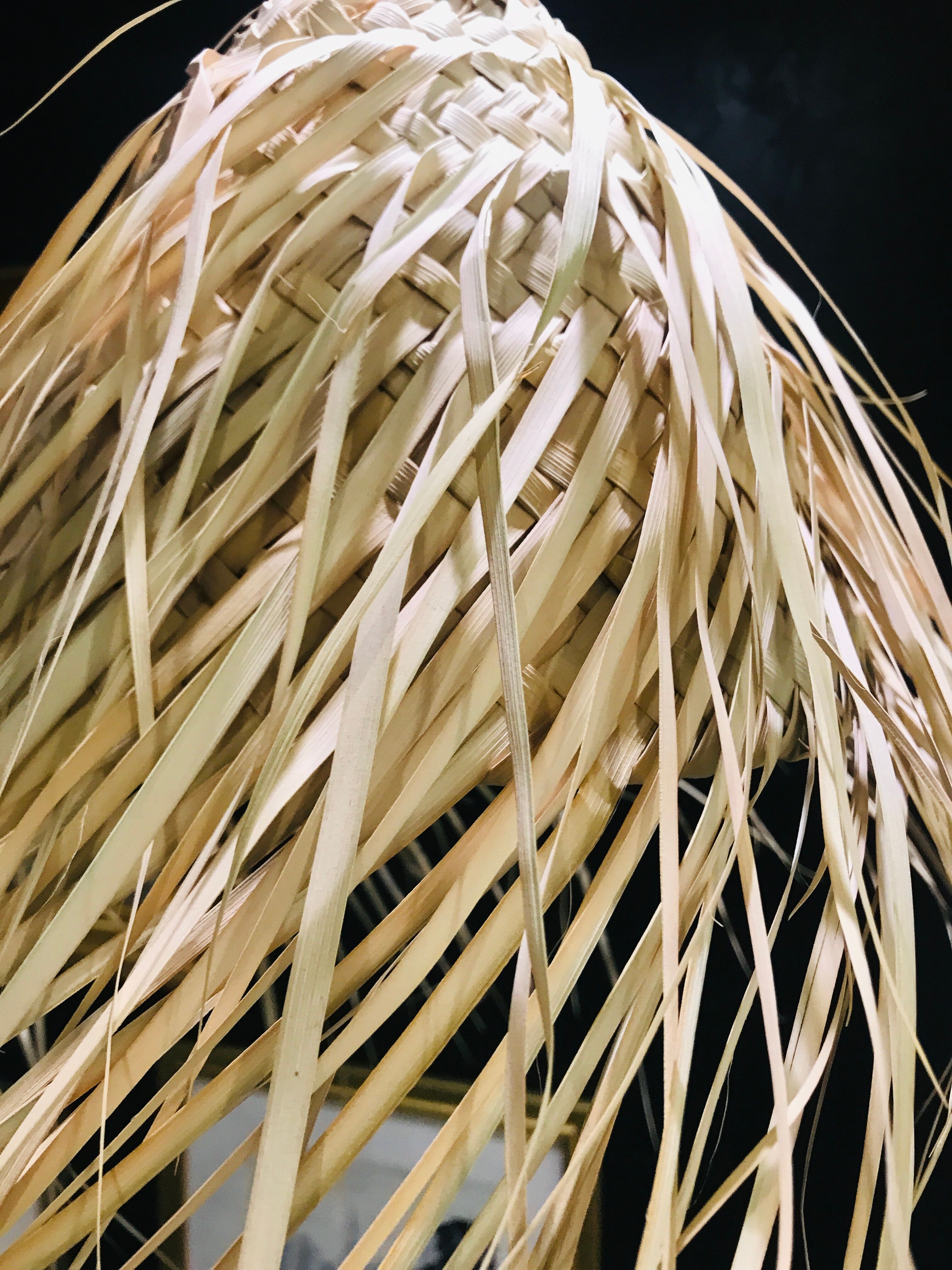 Decorative suspension hut wicker and raffia Morocco