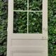 Glass communication door h221.5x90cm old 4 panes without interior glazing