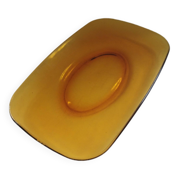 Rectangular plate Vereco amber
