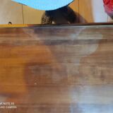 Bureau style ancien avec plaque de verre