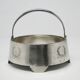Neoclassical basket sugar bowl, silver-plated brass, Fraget, Poland, early 20th century