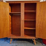 Wicker rattan bamboo wardrobe 1950 1960