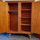 Wicker rattan bamboo wardrobe 1950 1960