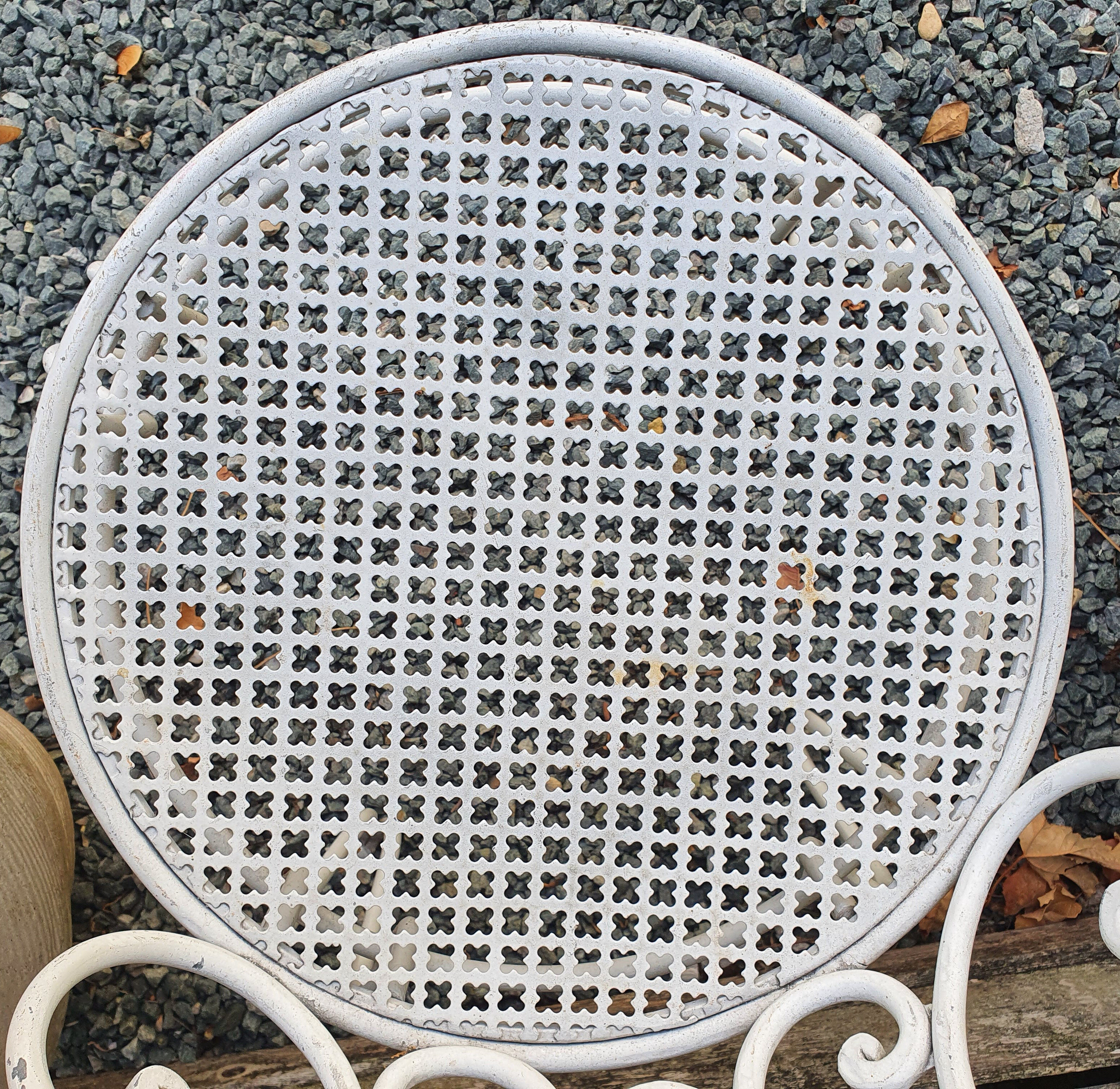 Wrought iron garden chair