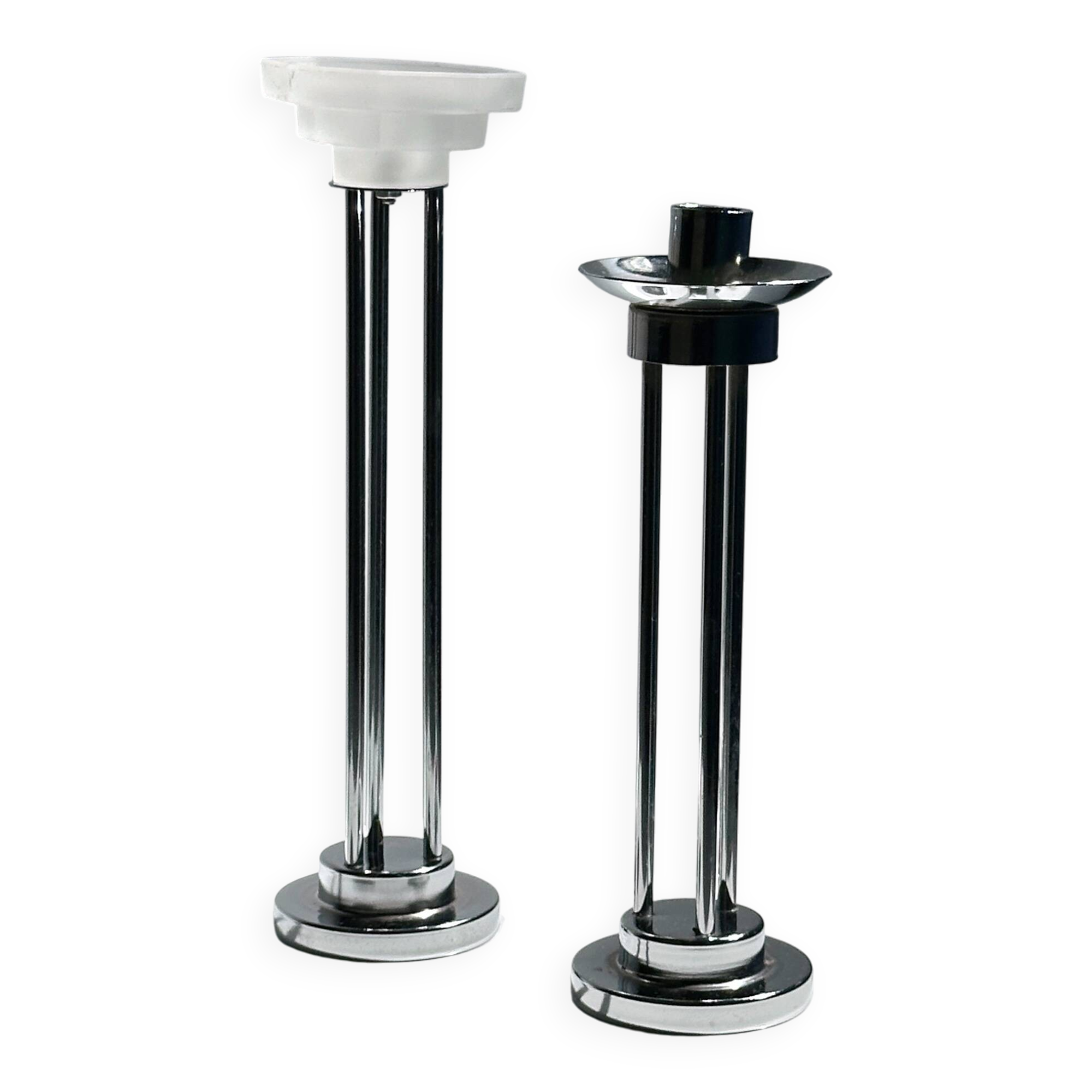 Pair of 2 candleholders - Art Deco Revival - 1980s