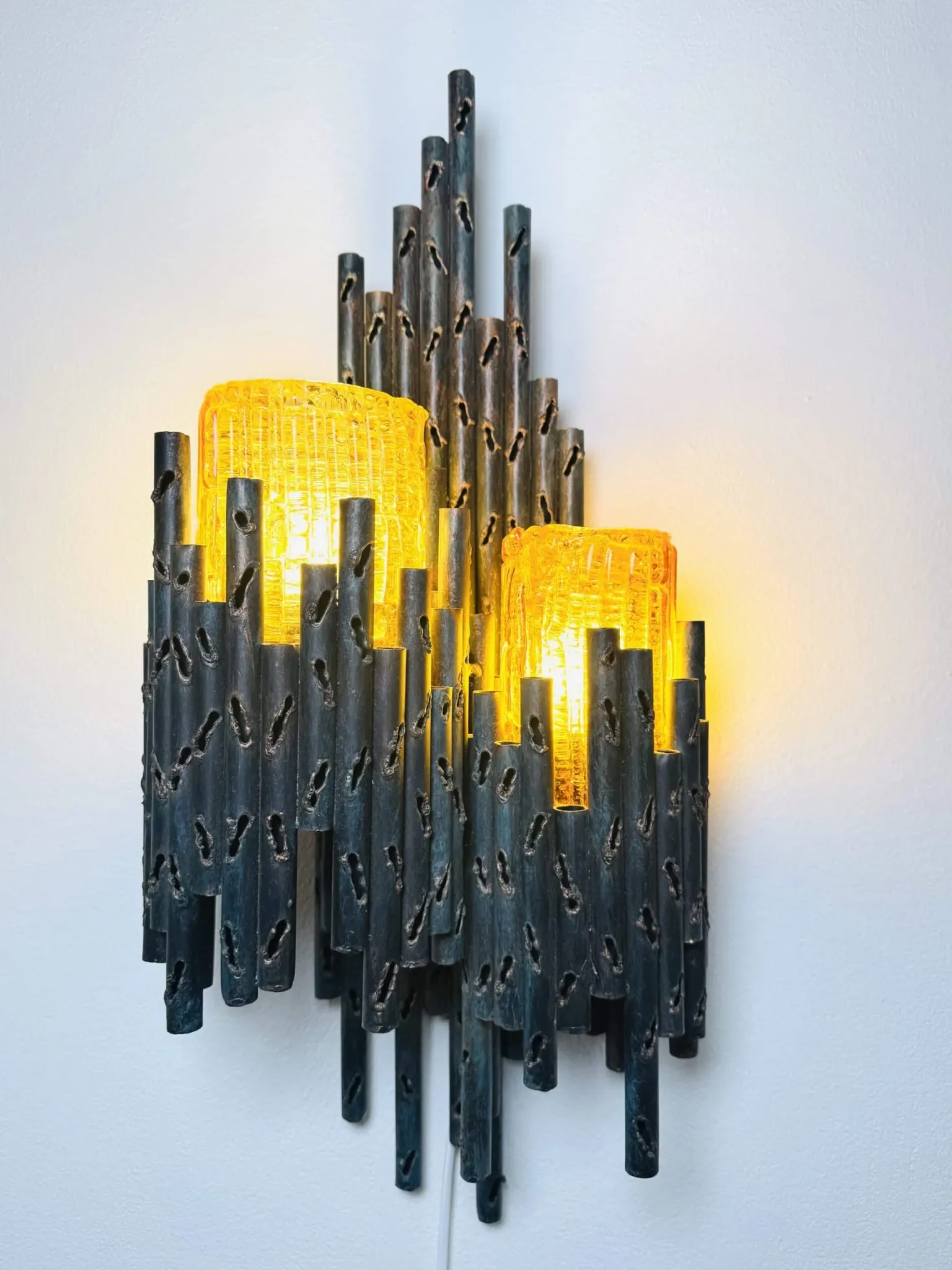 Brutalist Wall Lamp By Marcel Fantoni, Italy, 1960S