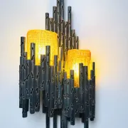 Lampe murale brutaliste par Marcel Fantoni, Italie, années 1960.
