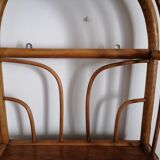 Vintage rattan wall shelf