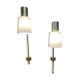 Paire de grandes lampes modulables industrielles 1950.