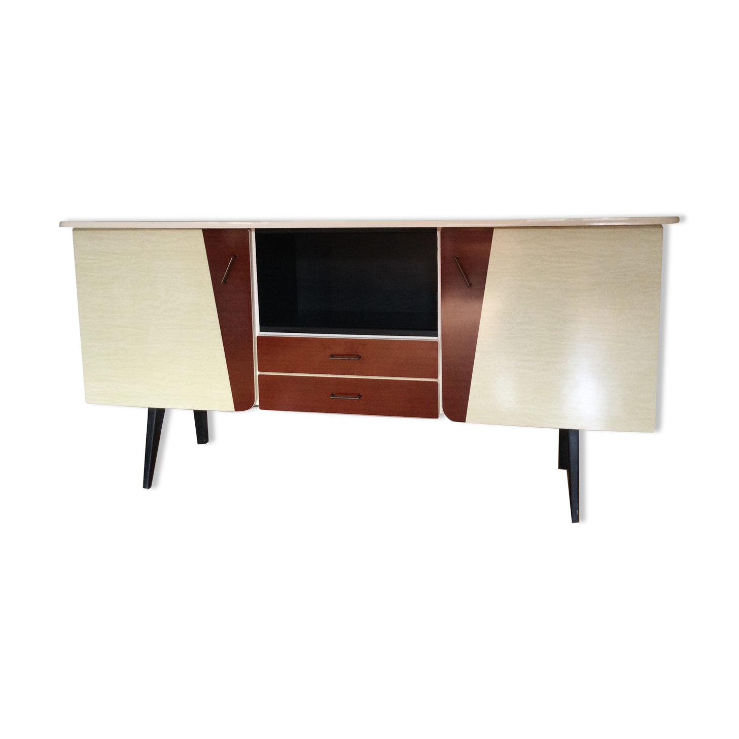 Enfilade vintage bois et formica