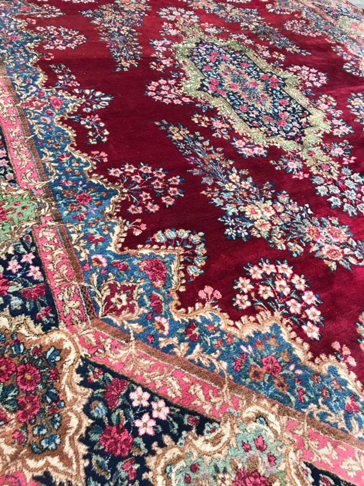 Old carpet Kirman late 270x380 cm