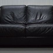Canapé 2 places en cuir Natuzzi avec fauteuil