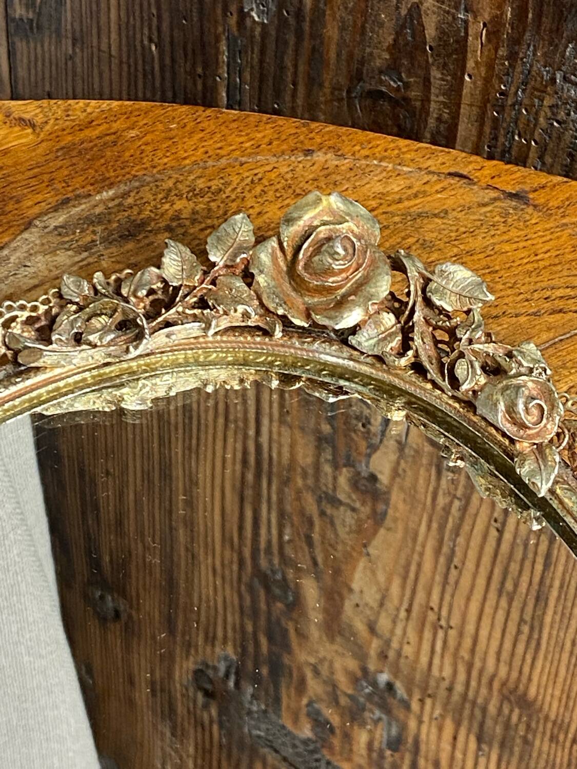Brass mirror tray