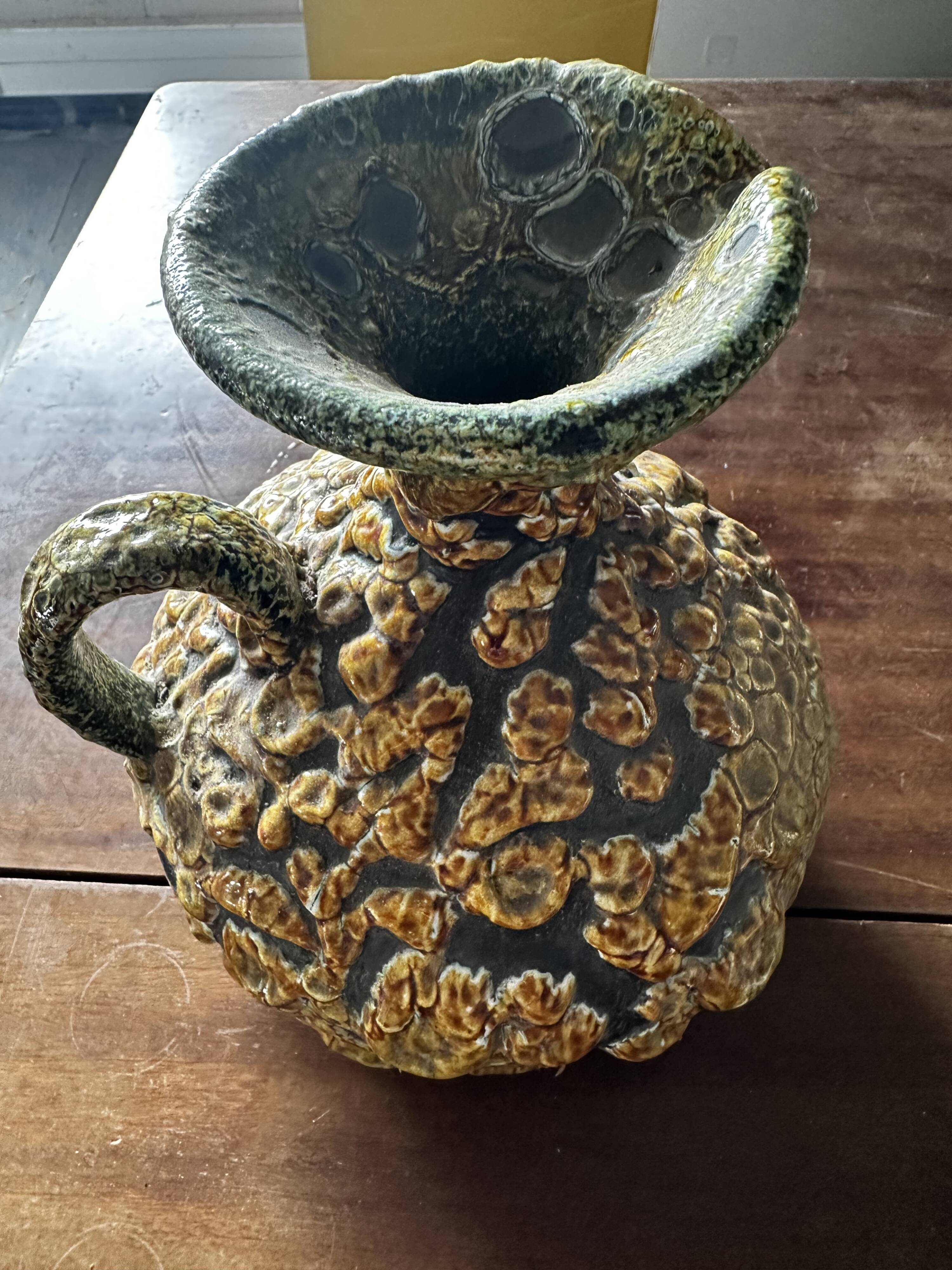 Fat Lava ceramic pitcher from the Cyclope workshops (Charles Cart), 1970s