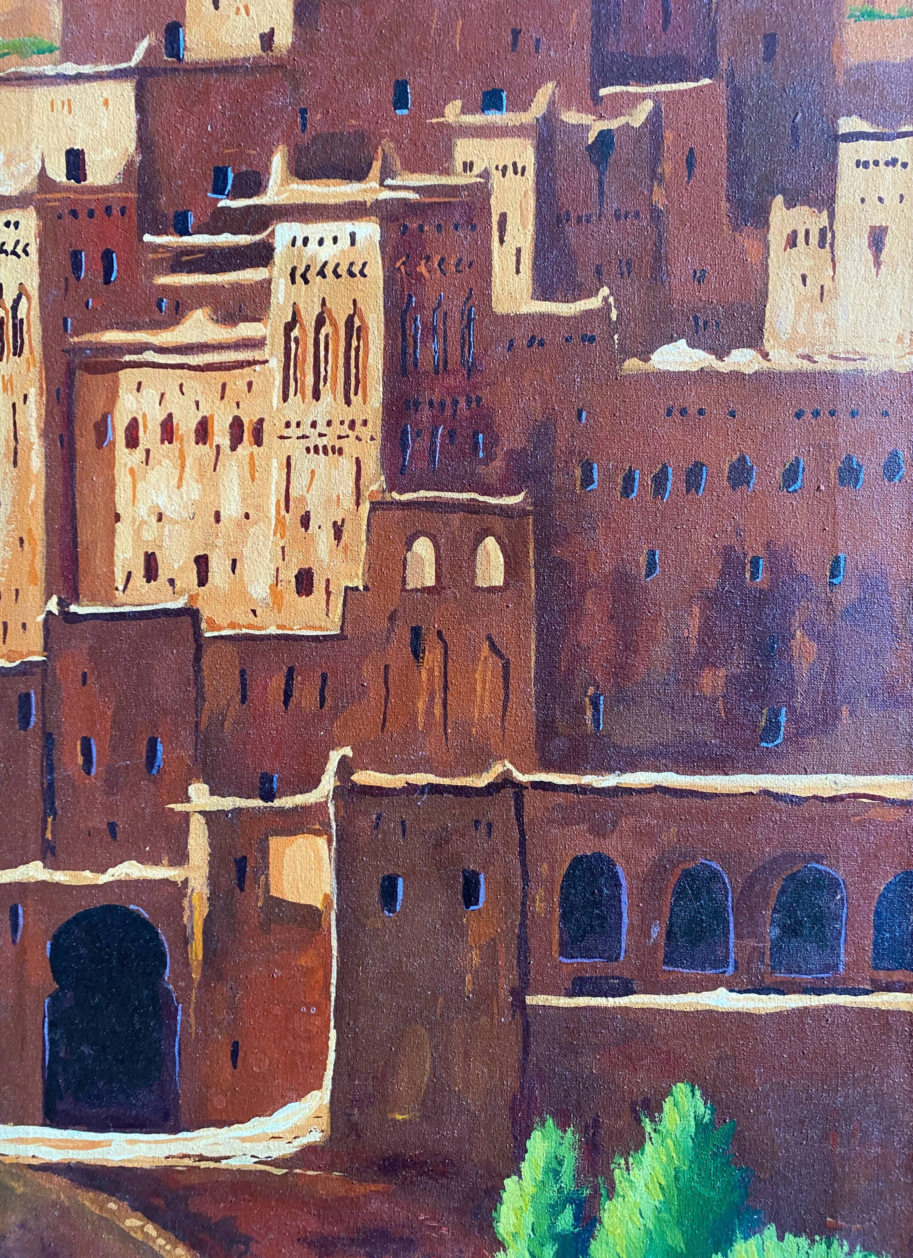 Painting HST Rachid Bouskri artist from Tinjdad (Morocco) Orientalist