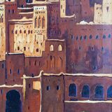 Painting HST Rachid Bouskri artist from Tinjdad (Morocco) Orientalist