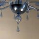 Venetian glass chandelier in blue Murano, circa 1980.