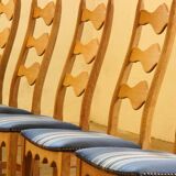 Chaises de salle à manger en chêne brutaliste danois des années 1960 dans le style de Kjærnulf