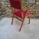 Fauteuil en hêtre et skaï