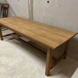 Solid wood farmhouse table – country style 230cm