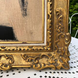 Monochrome abstract painting