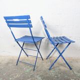 Pair of folding garden chairs