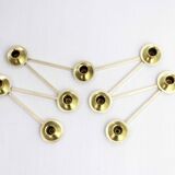 Margareta candle holder by Lars Holmström, brass accordion candle holder 1950