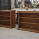 Pair of solid oak bookshelves from the 1920s.