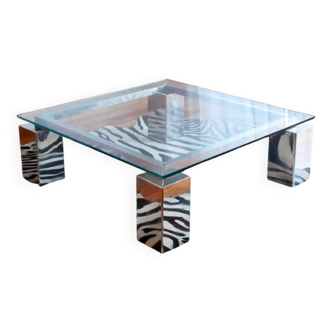 Table basse vintage chrome