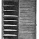 Double frame cabinet with solid oak curtains 50s