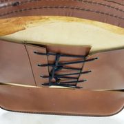 Fauteuil en cuir brun pour Cidue, Italie