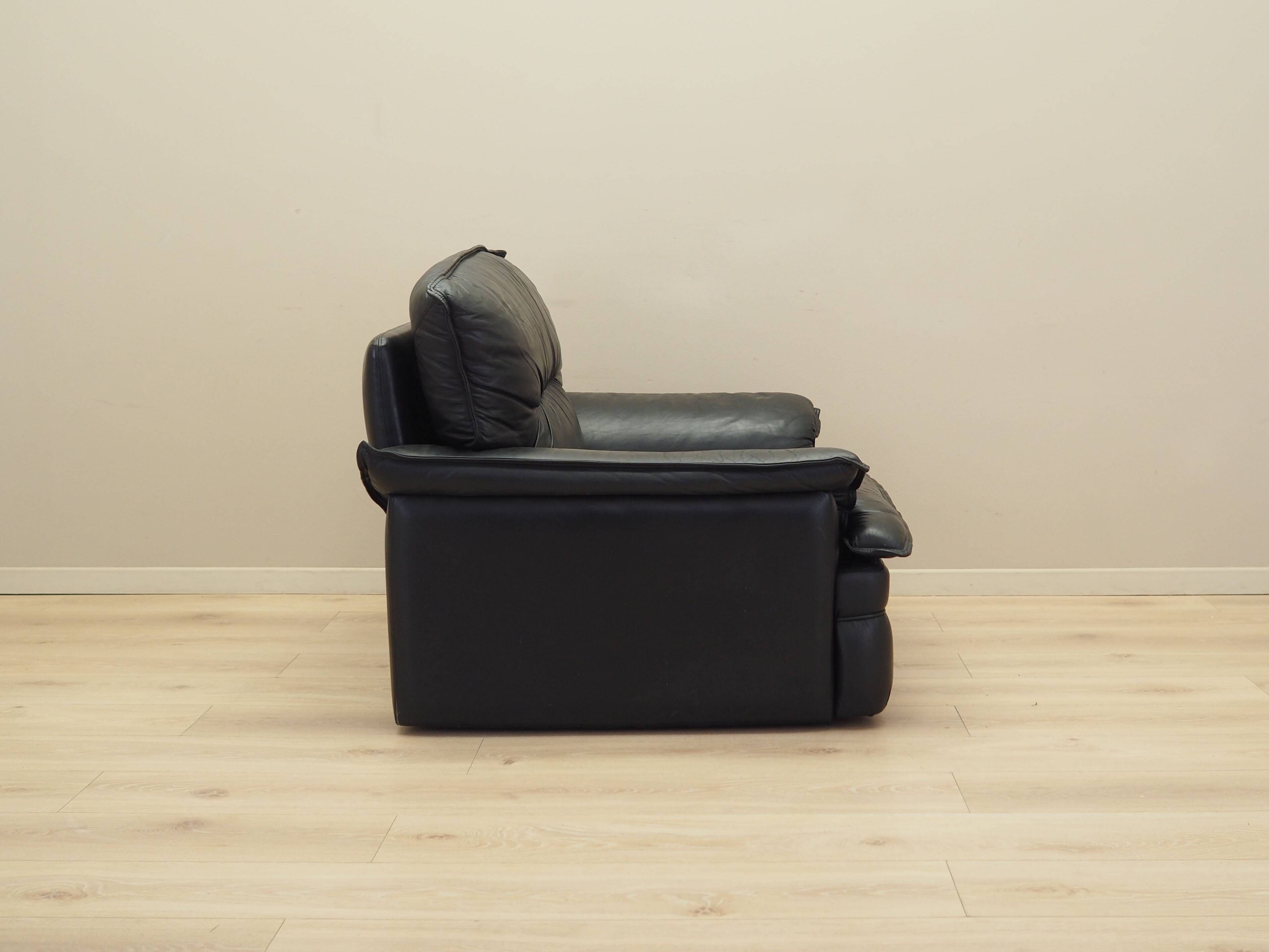 Leather armchair, Italian design, 1960s, production: Italy