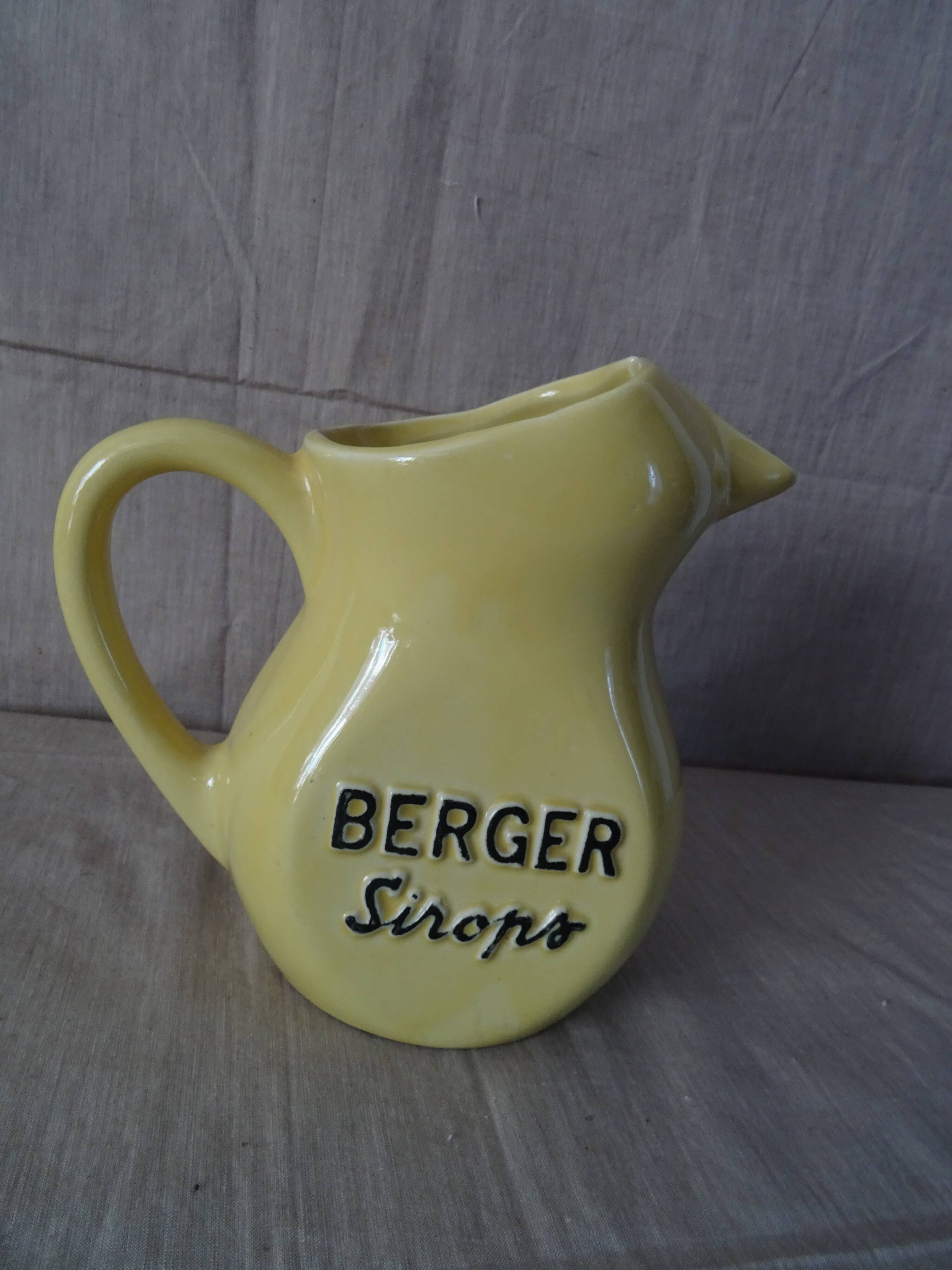 Carafe bistro faience old berger vintage syrups