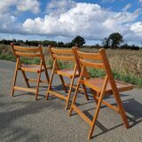 Set of 3 vintage folding chairs