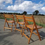 Set of 3 vintage folding chairs