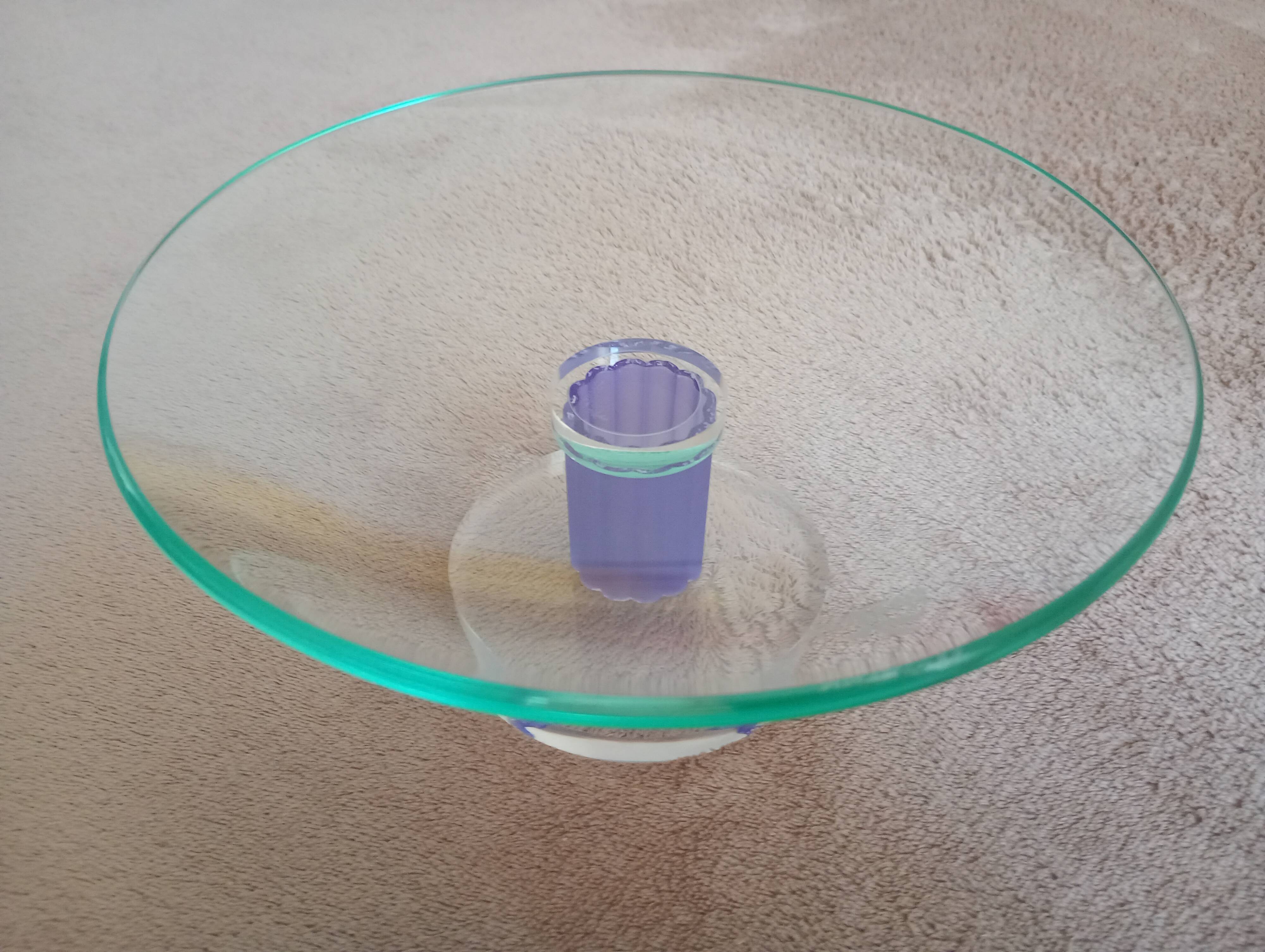 Montana glass footed bowl.Postmodern design