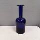 Huge blue glass vase by Otto Brauer for Holmegaard Denmark 1960s