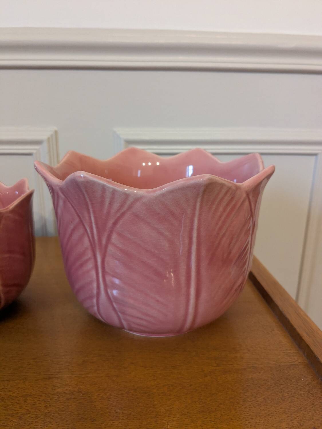 Set of three ceramic planters