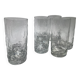6 Long drink glasses relief glass oval bubbles Pernod