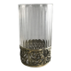 Antique crystal and solid silver tea glass
