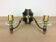 Double brass wall lamp glass 50s