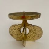 Brutalist bronze candleholder, 1970s