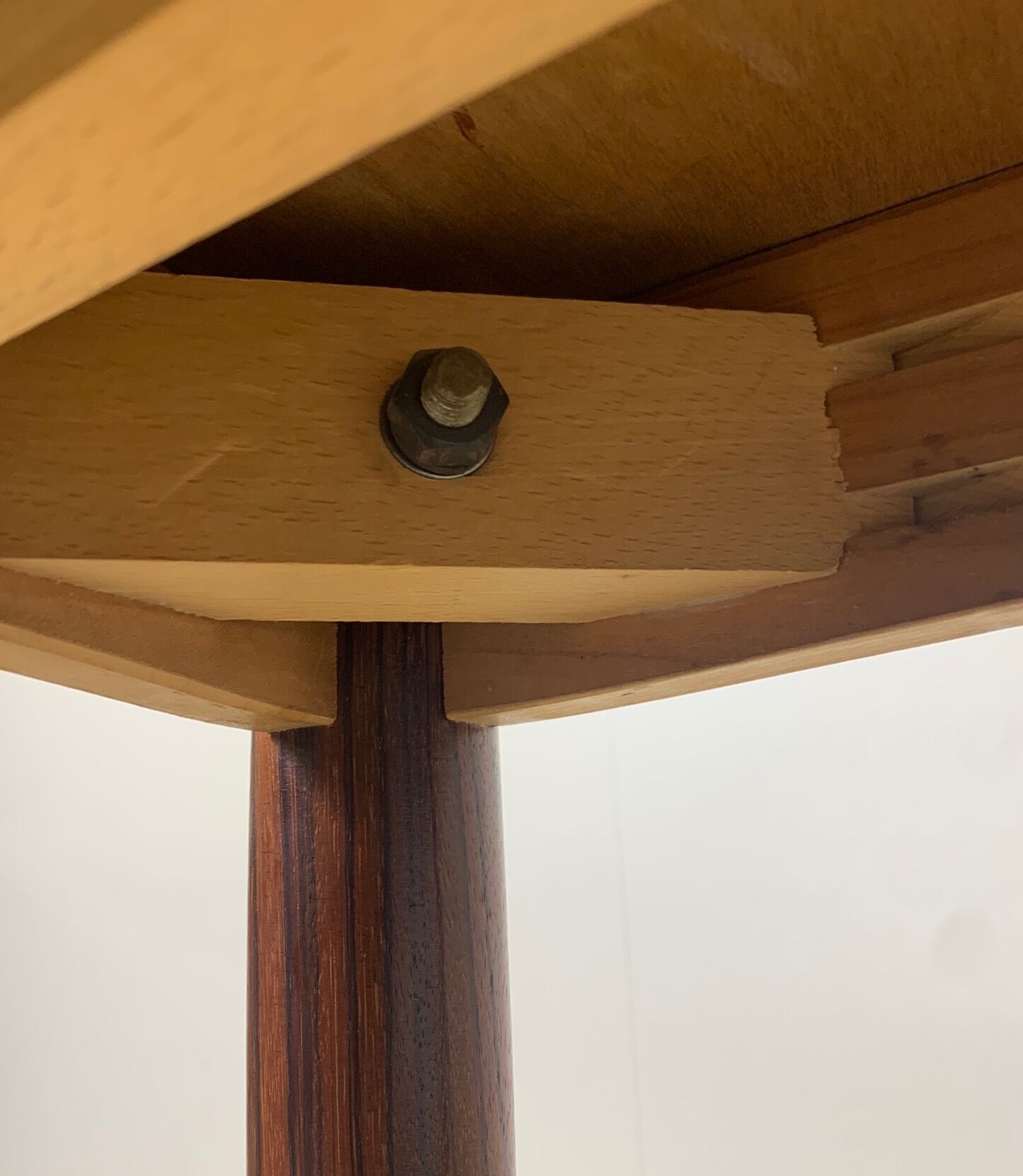 Square dining table in palisander by Lübke, 1960
